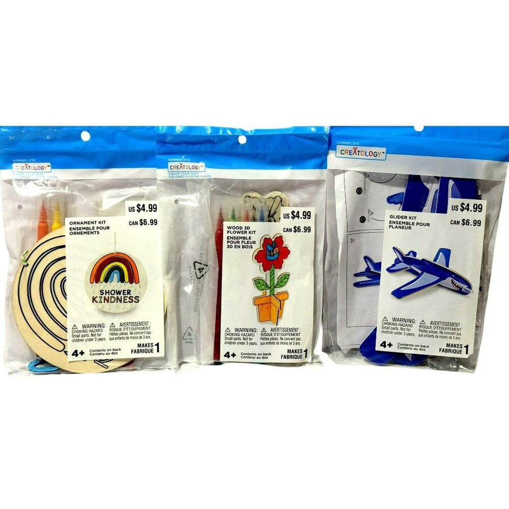 Creatology DIY Craft Kit Bundle Lot of 8 Kits Rainbow Flower Pot Airplane NEW